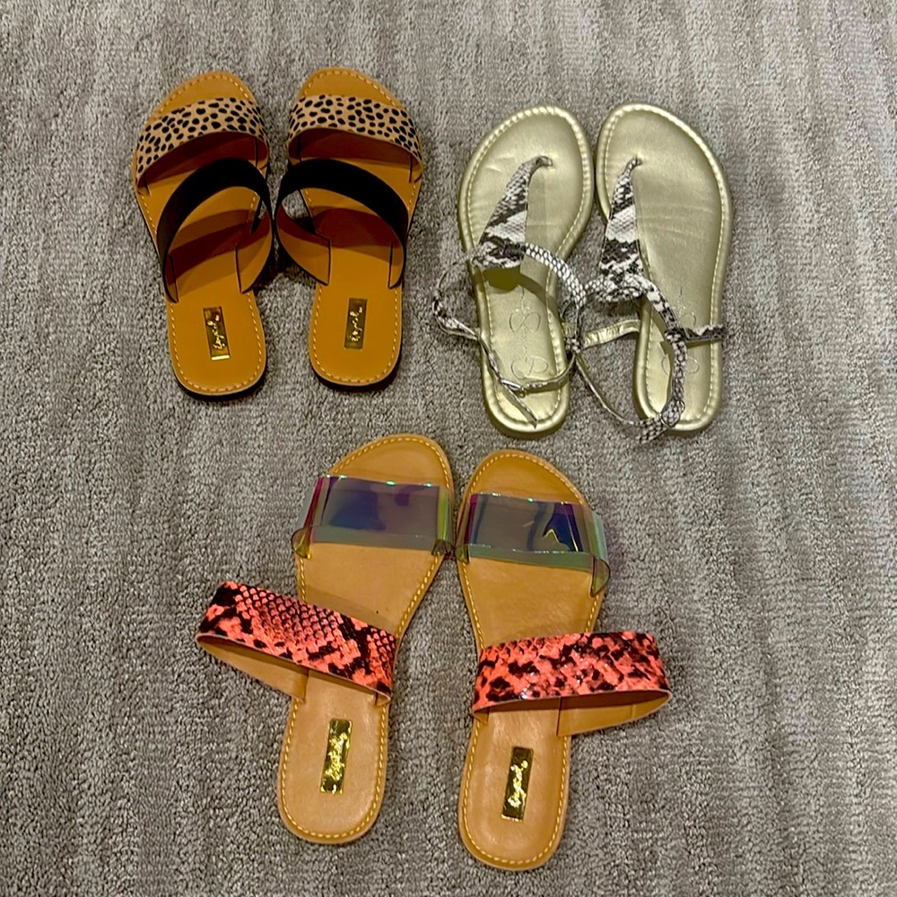 Size 8 Lot of 3 sandals Qupid/Jessica Simpson